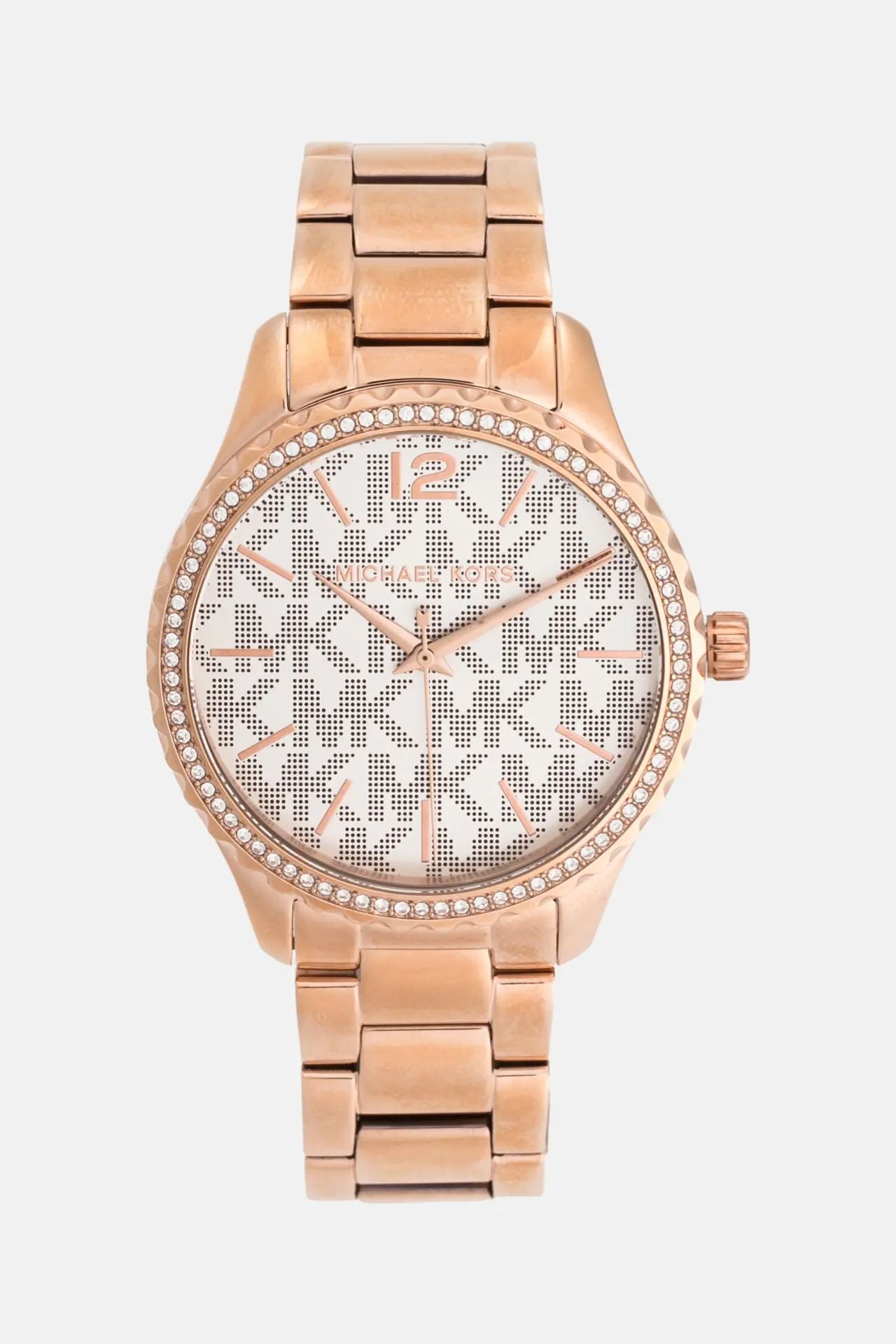 Montre Femme Michael Kors cadran blanc avec motif de logo noir